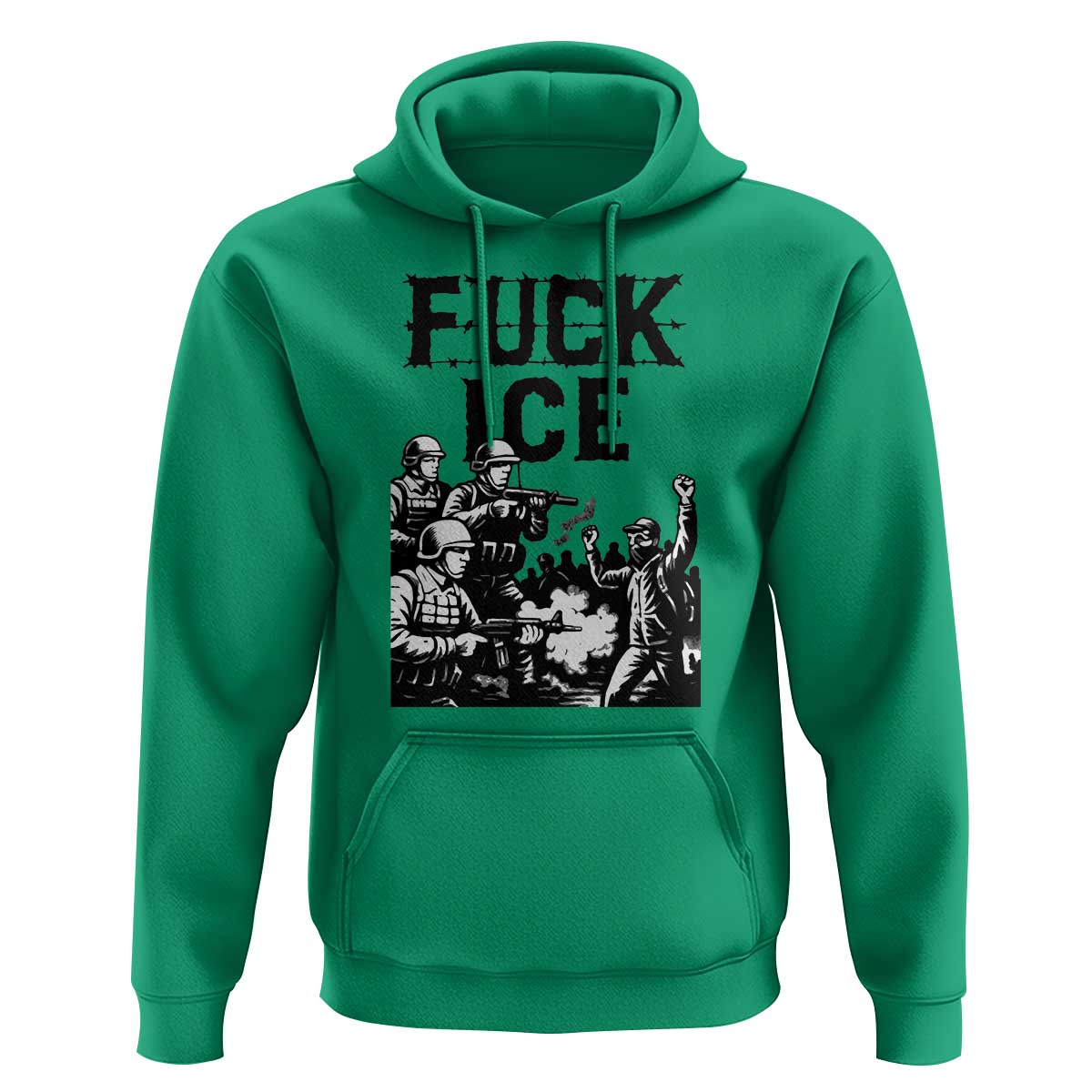 F Ice Riot Protest Graphic Hoodie Political Resistance Against Ice Violence