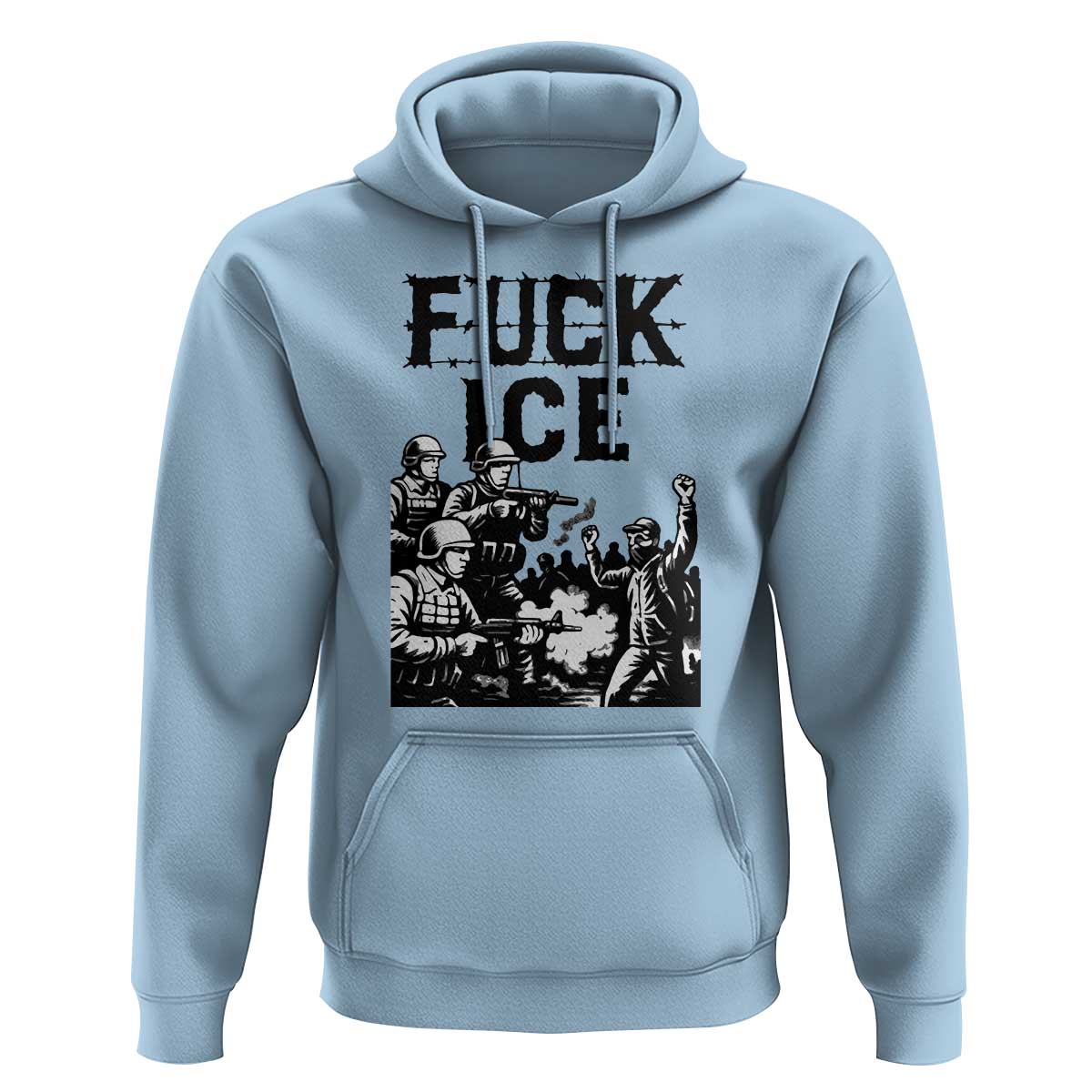 F Ice Riot Protest Graphic Hoodie Political Resistance Against Ice Violence