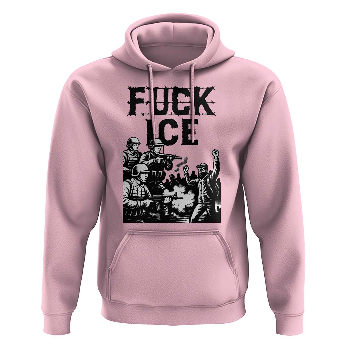 F Ice Riot Protest Graphic Hoodie Political Resistance Against Ice Violence