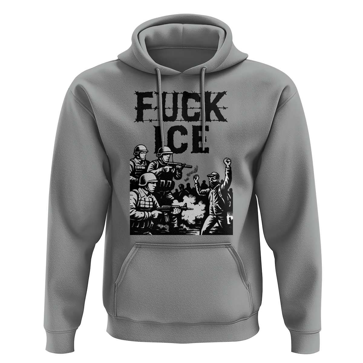 F Ice Riot Protest Graphic Hoodie Political Resistance Against Ice Violence
