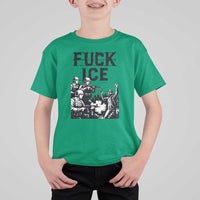 F Ice Riot Protest Graphic T Shirt For Kid Political Resistance Against Ice Violence