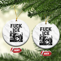 F Ice Riot Protest Graphic Ceramic Ornament Political Resistance Against Ice Violence