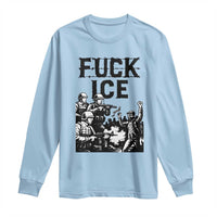 F Ice Riot Protest Graphic Long Sleeve Shirt Political Resistance Against Ice Violence