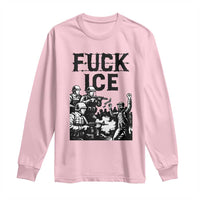 F Ice Riot Protest Graphic Long Sleeve Shirt Political Resistance Against Ice Violence