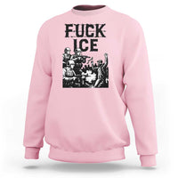 F Ice Riot Protest Graphic Sweatshirt Political Resistance Against Ice Violence