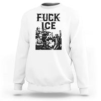 F Ice Riot Protest Graphic Sweatshirt Political Resistance Against Ice Violence