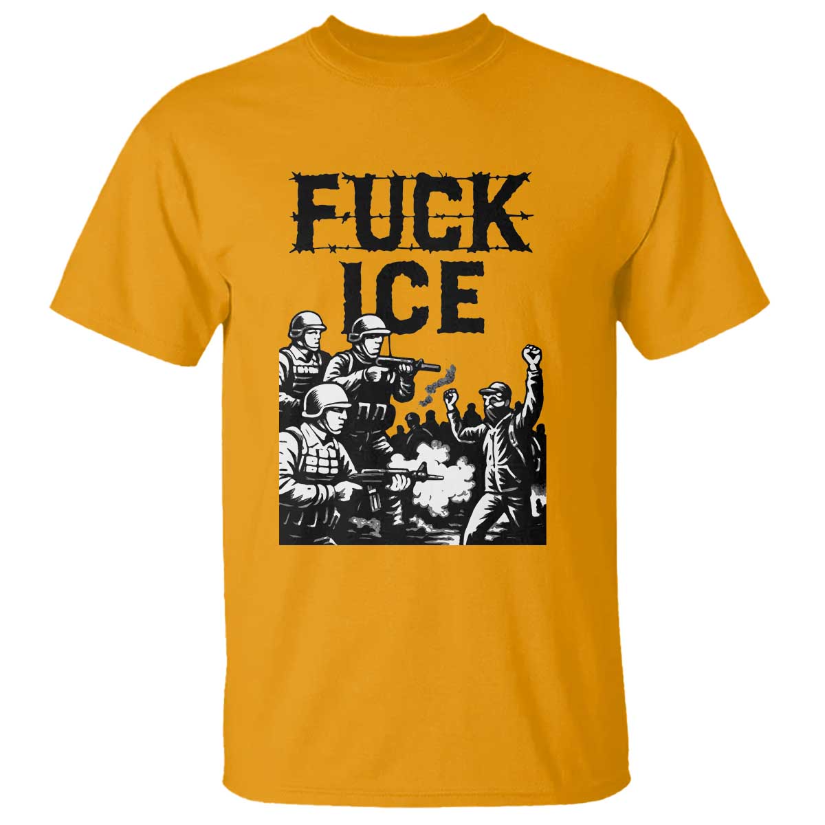 F Ice Riot Protest Graphic T Shirt Political Resistance Against Ice Violence