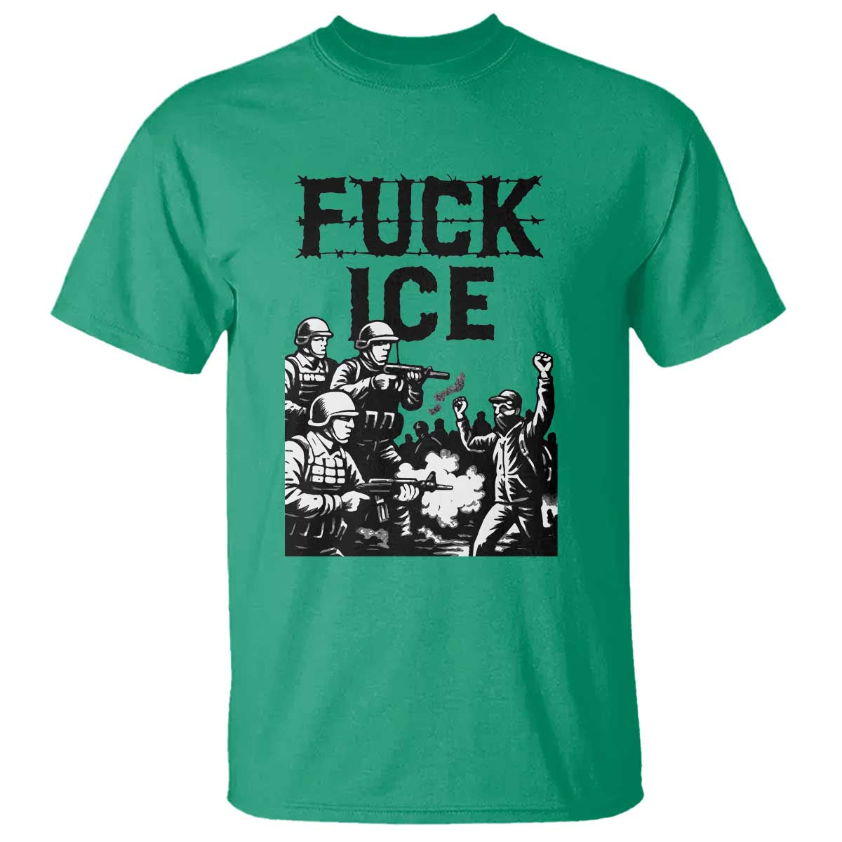 F Ice Riot Protest Graphic T Shirt Political Resistance Against Ice Violence