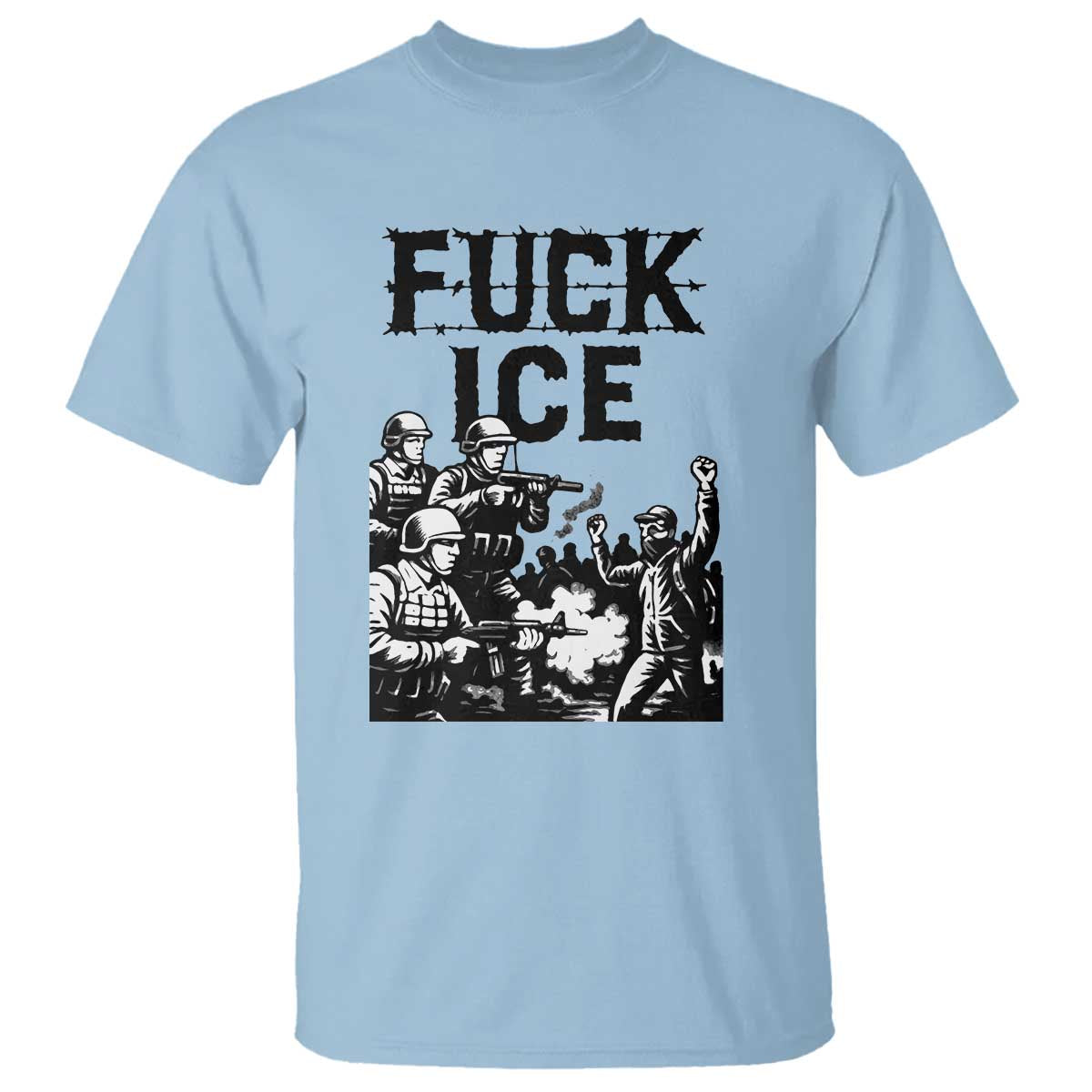 F Ice Riot Protest Graphic T Shirt Political Resistance Against Ice Violence