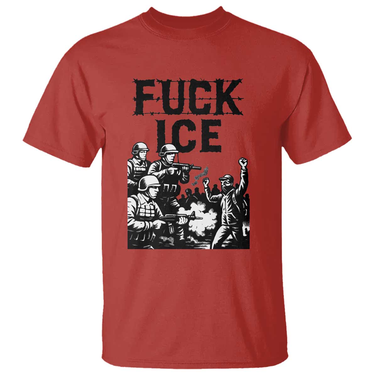 F Ice Riot Protest Graphic T Shirt Political Resistance Against Ice Violence