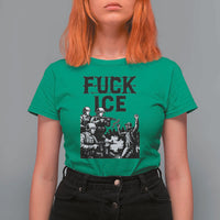 F Ice Riot Protest Graphic T Shirt For Women Political Resistance Against Ice Violence