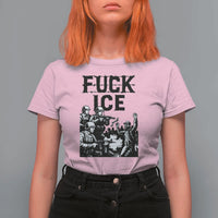 F Ice Riot Protest Graphic T Shirt For Women Political Resistance Against Ice Violence