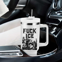 F Ice Riot Protest Graphic Tumbler With Handle Political Resistance Against Ice Violence