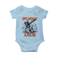 Crush Ice Protest Graphic Baby Onesie Sledgehammer Smash Against Ice Political Resistance