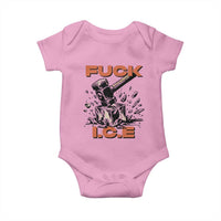 Crush Ice Protest Graphic Baby Onesie Sledgehammer Smash Against Ice Political Resistance