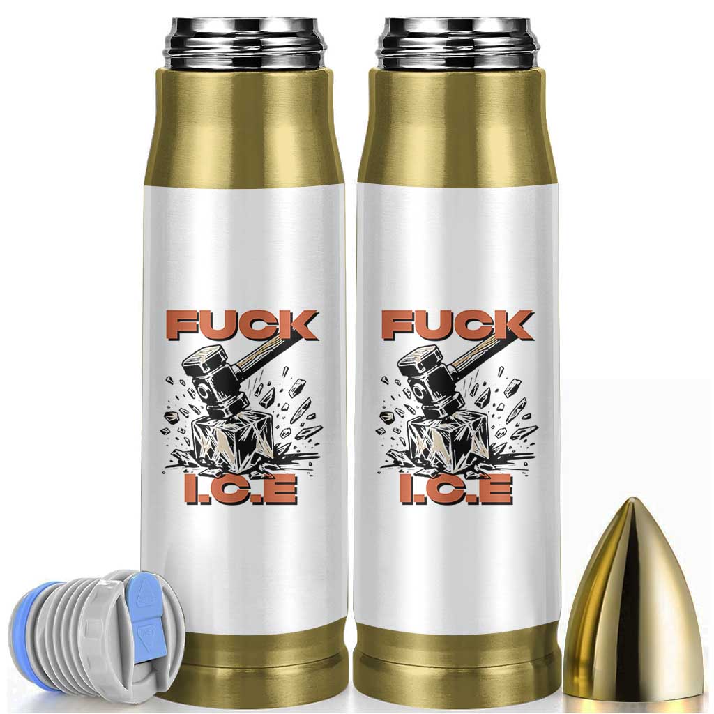 Crush Ice Protest Graphic Bullet Tumbler Sledgehammer Smash Against Ice Political Resistance