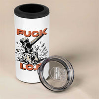 Crush Ice Protest Graphic 4 in 1 Can Cooler Tumbler Sledgehammer Smash Against Ice Political Resistance
