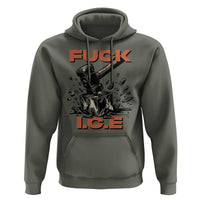 Crush Ice Protest Graphic Hoodie Sledgehammer Smash Against Ice Political Resistance