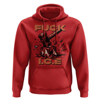 Crush Ice Protest Graphic Hoodie Sledgehammer Smash Against Ice Political Resistance