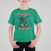Crush Ice Protest Graphic T Shirt For Kid Sledgehammer Smash Against Ice Political Resistance