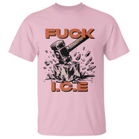 Crush Ice Protest Graphic T Shirt Sledgehammer Smash Against Ice Political Resistance