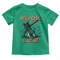 Crush Ice Protest Graphic Toddler T Shirt Sledgehammer Smash Against Ice Political Resistance