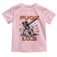 Crush Ice Protest Graphic Toddler T Shirt Sledgehammer Smash Against Ice Political Resistance