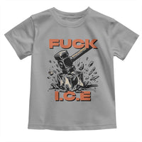 Crush Ice Protest Graphic Toddler T Shirt Sledgehammer Smash Against Ice Political Resistance