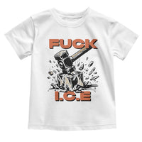 Crush Ice Protest Graphic Toddler T Shirt Sledgehammer Smash Against Ice Political Resistance