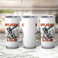 Crush Ice Protest Graphic Tumbler Cup Sledgehammer Smash Against Ice Political Resistance