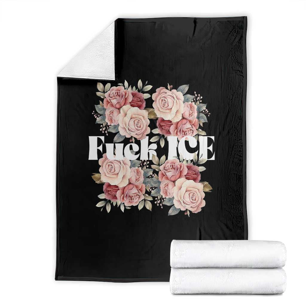 Floral Protest Against Ice Throw Blanket Justice and Freedom Political Resistance