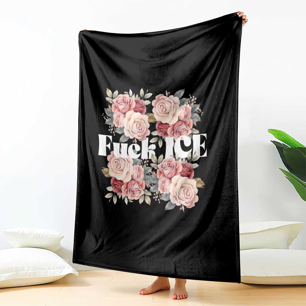 Floral Protest Against Ice Throw Blanket Justice and Freedom Political Resistance
