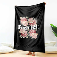 Floral Protest Against Ice Throw Blanket Justice and Freedom Political Resistance