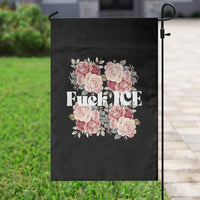 Floral Protest Against Ice Garden Flag Justice and Freedom Political Resistance