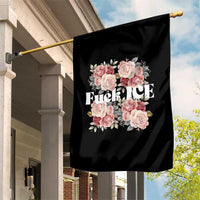 Floral Protest Against Ice Garden Flag Justice and Freedom Political Resistance