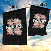 Floral Protest Against Ice Garden Flag Justice and Freedom Political Resistance