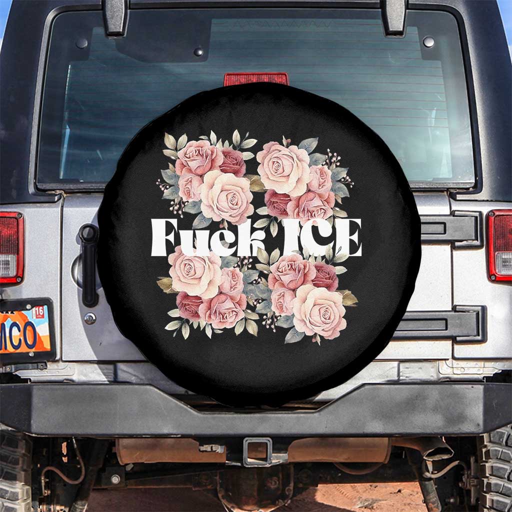 Floral Protest Against Ice Spare Tire Cover Justice and Freedom Political Resistance