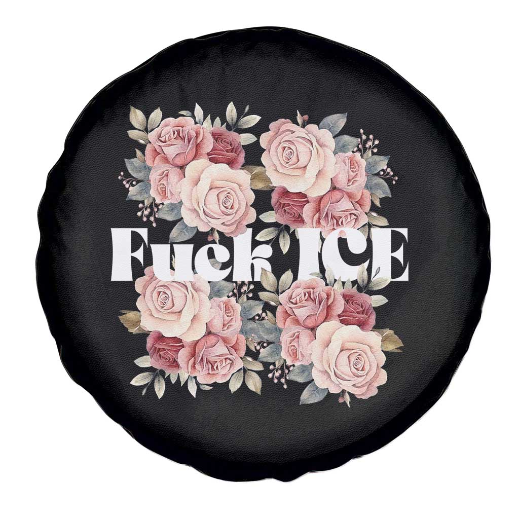 Floral Protest Against Ice Spare Tire Cover Justice and Freedom Political Resistance