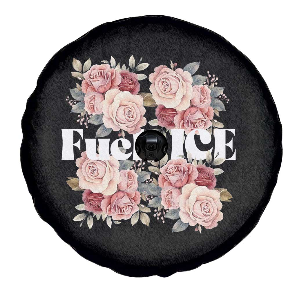 Floral Protest Against Ice Spare Tire Cover Justice and Freedom Political Resistance