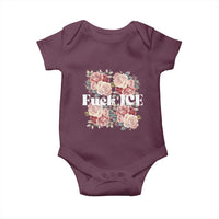 Floral Protest Against Ice Baby Onesie Justice and Freedom Political Resistance