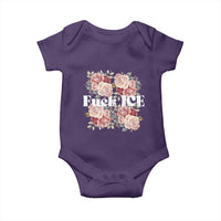 Floral Protest Against Ice Baby Onesie Justice and Freedom Political Resistance