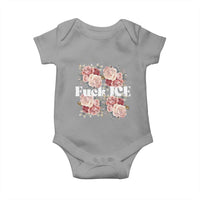 Floral Protest Against Ice Baby Onesie Justice and Freedom Political Resistance