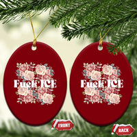 Floral Protest Against Ice Ceramic Ornament Justice and Freedom Political Resistance