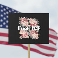 Floral Protest Against Ice Protest Sign Justice and Freedom Political Resistance