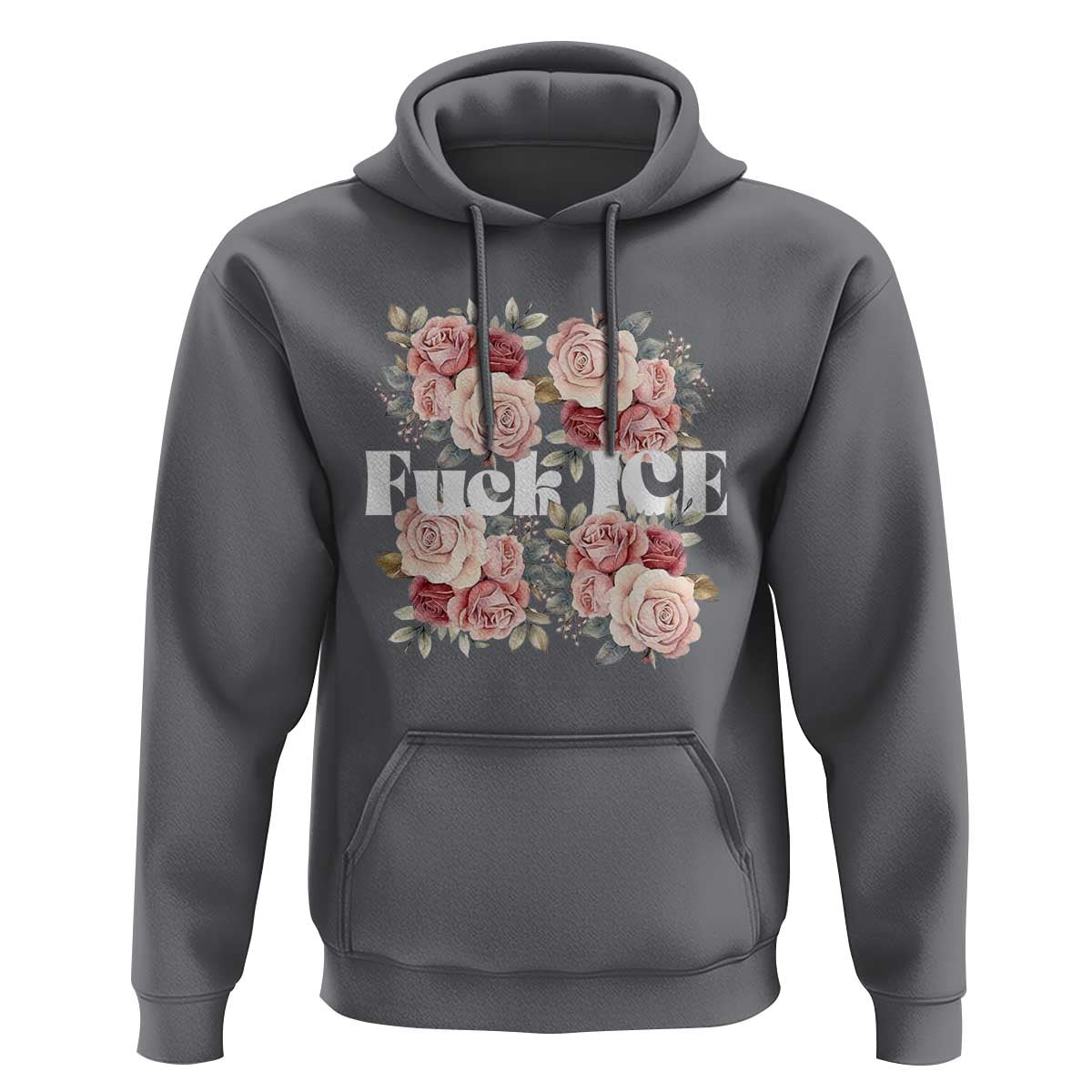 Floral Protest Against Ice Hoodie Justice and Freedom Political Resistance