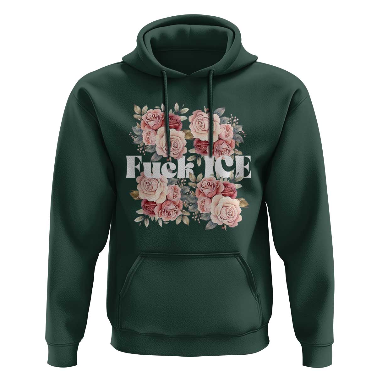 Floral Protest Against Ice Hoodie Justice and Freedom Political Resistance