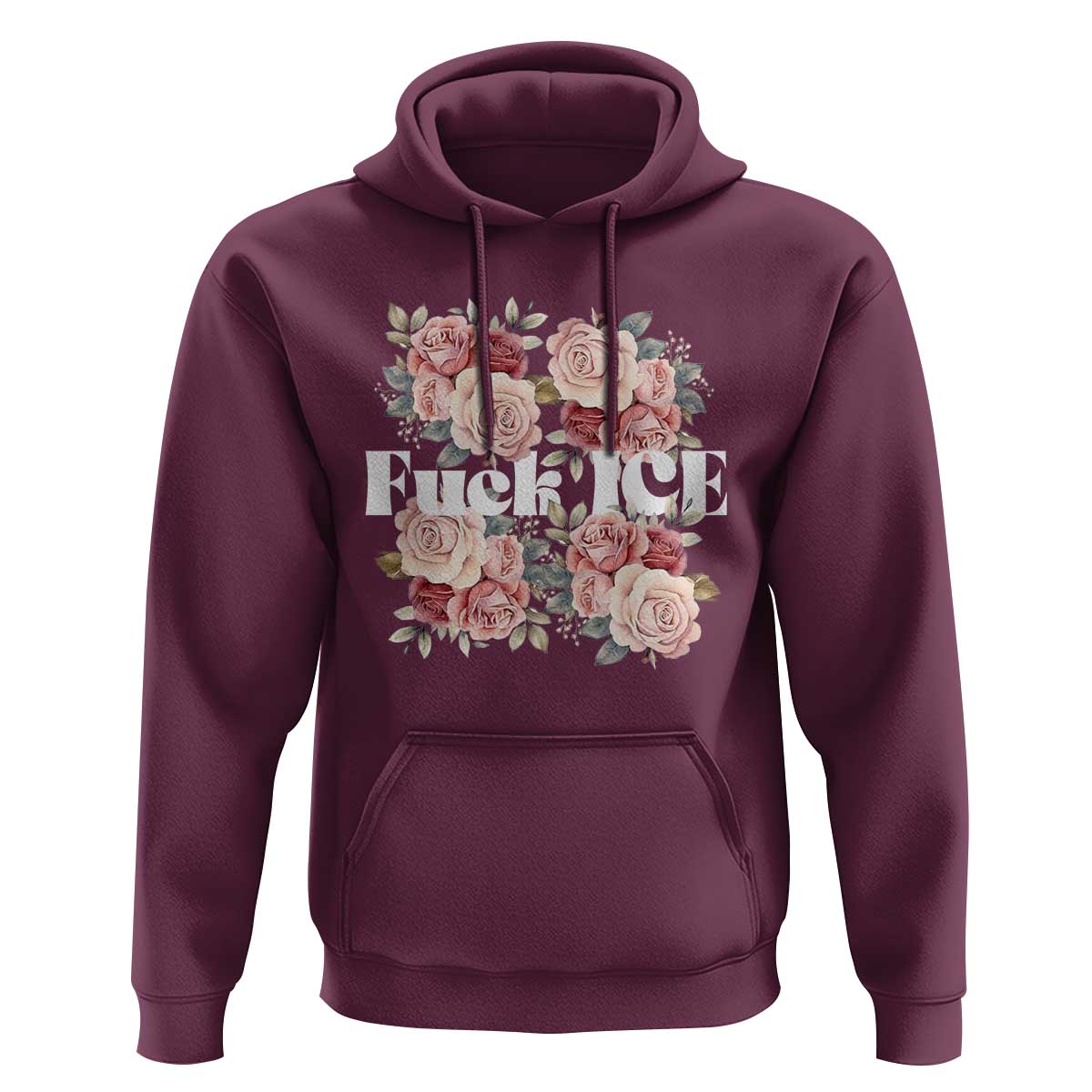 Floral Protest Against Ice Hoodie Justice and Freedom Political Resistance