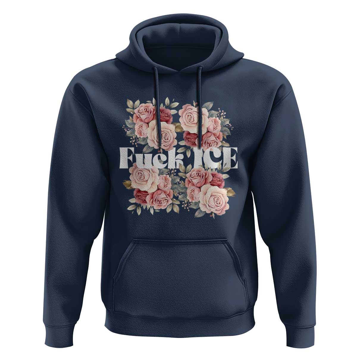 Floral Protest Against Ice Hoodie Justice and Freedom Political Resistance