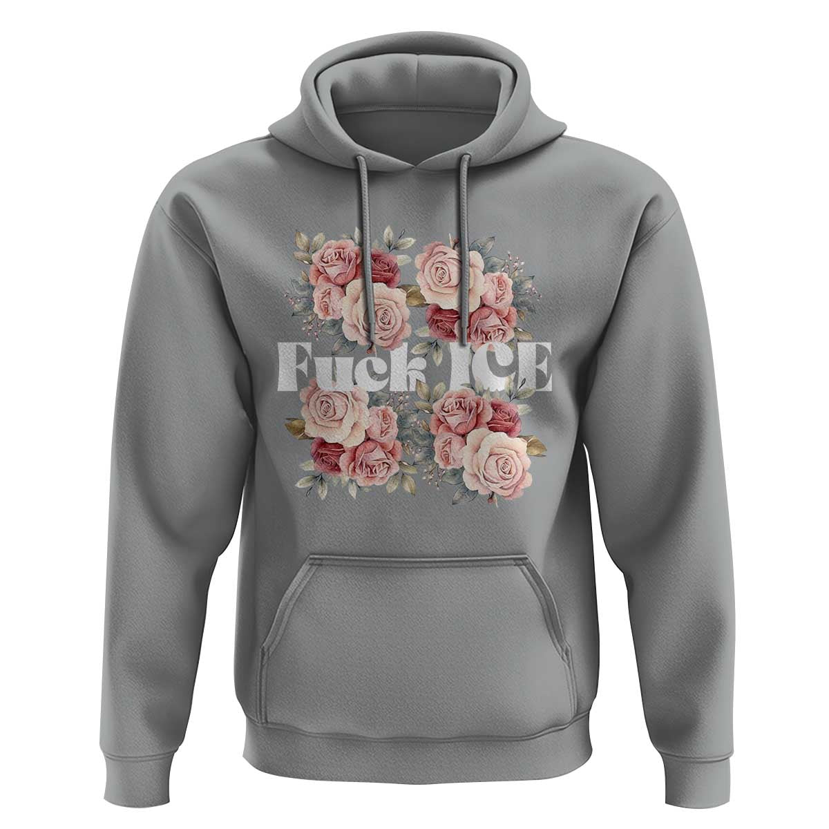 Floral Protest Against Ice Hoodie Justice and Freedom Political Resistance