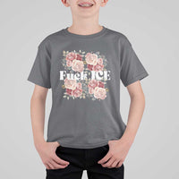 Floral Protest Against Ice T Shirt For Kid Justice and Freedom Political Resistance